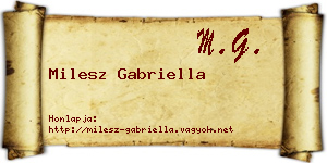 Milesz Gabriella névjegykártya