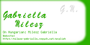 gabriella milesz business card